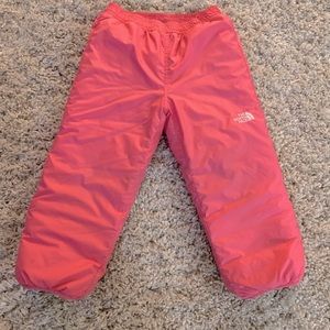 North face reversible snow pants